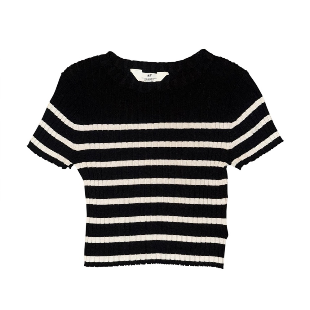 h&m rib-knit crop top